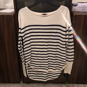 Banana Republic Navy and Cream Sweater